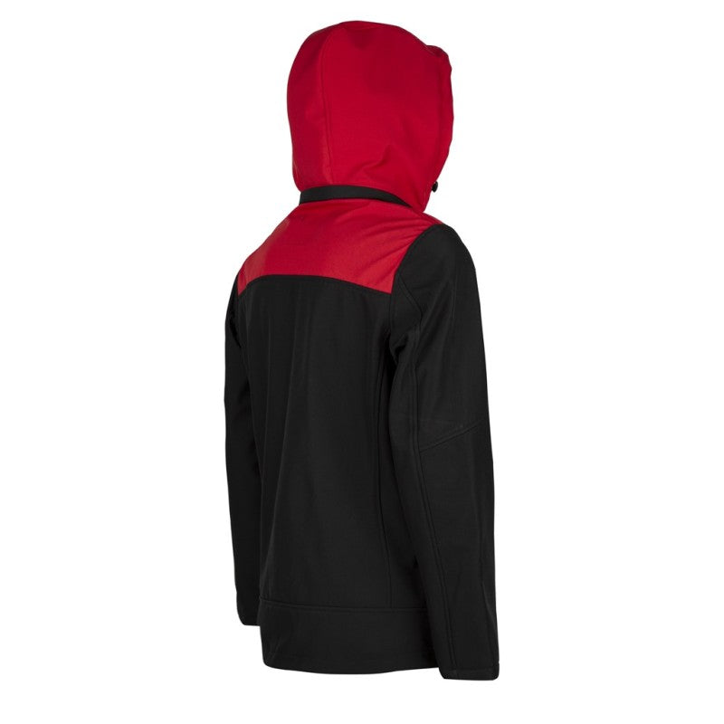 Wolfstar Stil Kapşonlu Softshell Mont Siyah Kırmızı