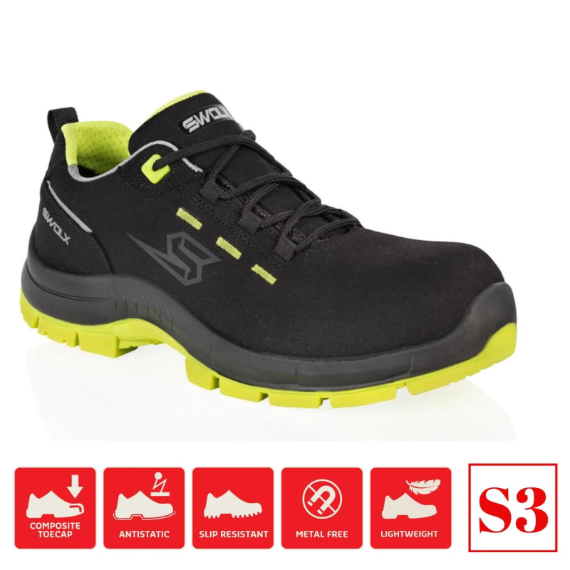 Swolx Combo X100 S3 Kompozit Burun Kevlar Ara Tabanlı İş Ayakkabısı