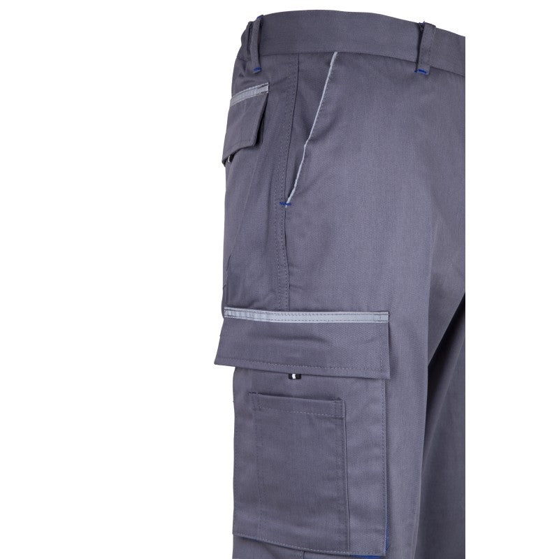 Prof İş Pantolonu Gri-Mavi