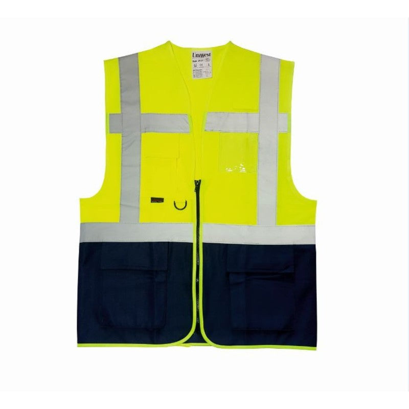Uniwest Mühendis-Yönetici İkaz Yeleği Sarı-Lacivert